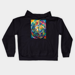 Infinite Serenity: Finding Peace through Abstract Mandala Kids Hoodie